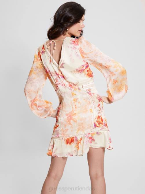 GUESS vestido eco elana floral mujer 0P8X355 catalina florece vestir