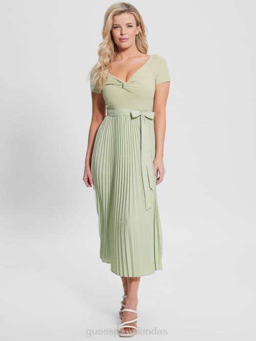 GUESS vestido eco erynn con cinturón mujer 0P8X676 perdido en tomillo vestir