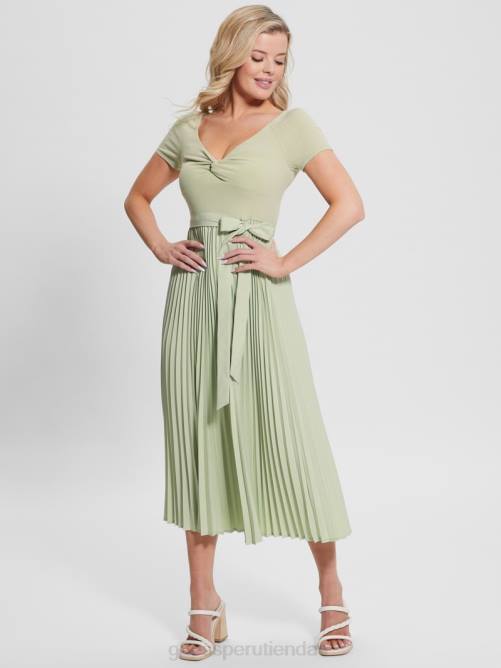 GUESS vestido eco erynn con cinturón mujer 0P8X676 perdido en tomillo vestir