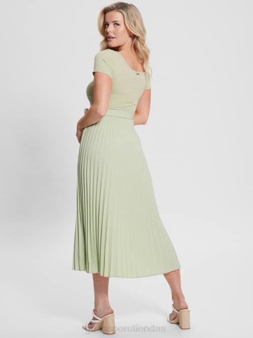 GUESS vestido eco erynn con cinturón mujer 0P8X676 perdido en tomillo vestir