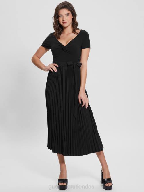 GUESS vestido eco erynn con cinturón mujer 0P8X747 negro vestir