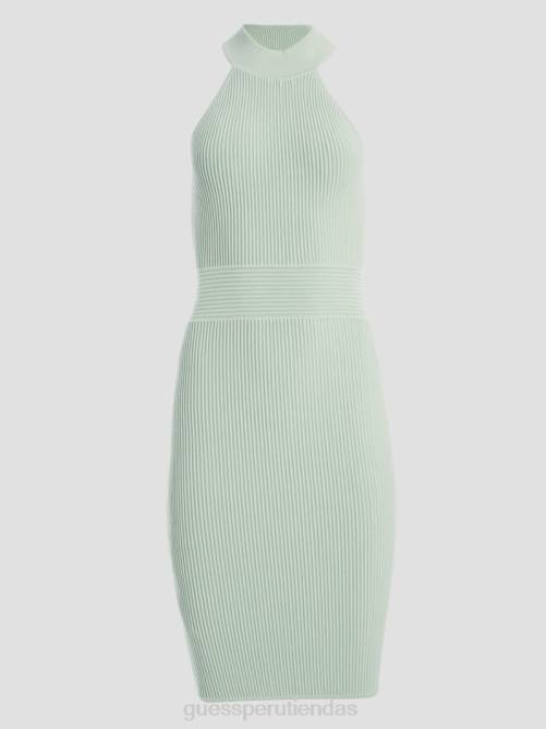 GUESS vestido eco janice mujer 0P8X633 verde brumoso vestir
