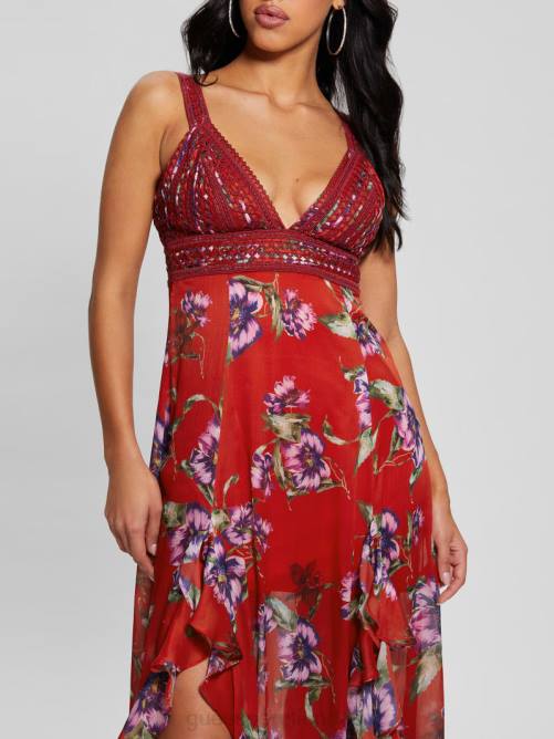 GUESS vestido eco serena mujer 0P8X373 borde de terazza vestir