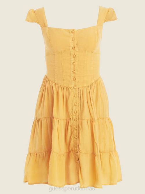 GUESS vestido eco sofia mujer 0P8X914 escamas de oro múltiples vestir