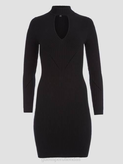 GUESS vestido eco tatia con cuello alto mujer 0P8X798 negro vestir