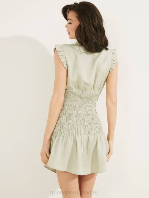 GUESS vestido eco teodora mujer 0P8X771 matcha ligero vestir