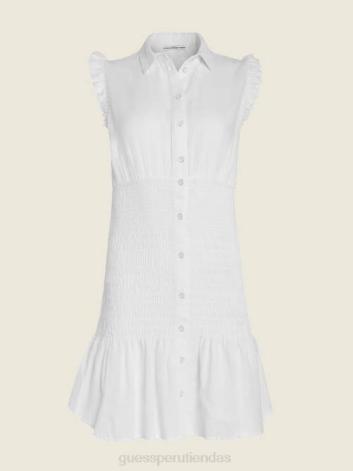 GUESS vestido eco teodora mujer 0P8X804 blanco puro vestir