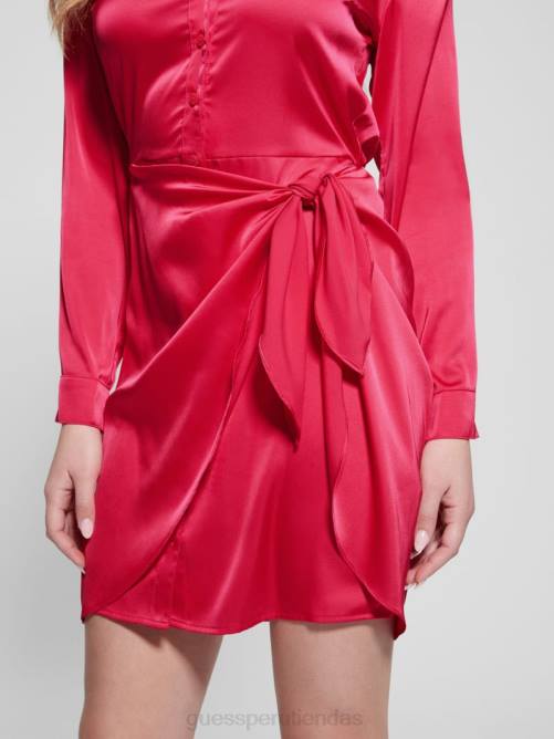GUESS vestido ecológico alya mujer 0P8X493 karma rosa vestir