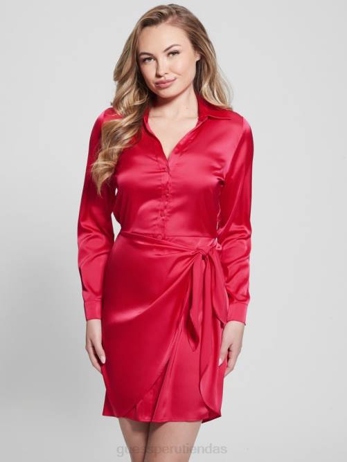 GUESS vestido ecológico alya mujer 0P8X493 karma rosa vestir