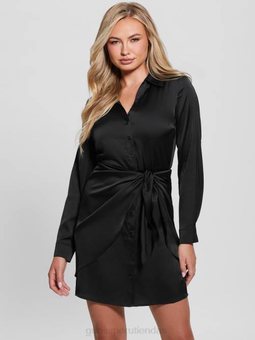 GUESS vestido ecológico alya mujer 0P8X565 negro vestir