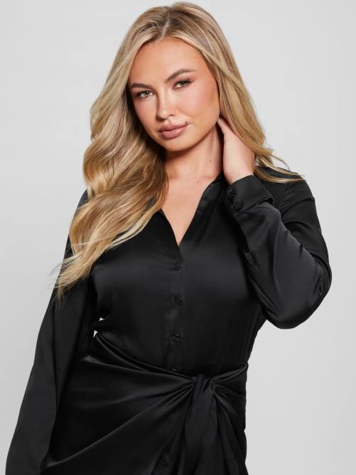 GUESS vestido ecológico alya mujer 0P8X565 negro vestir