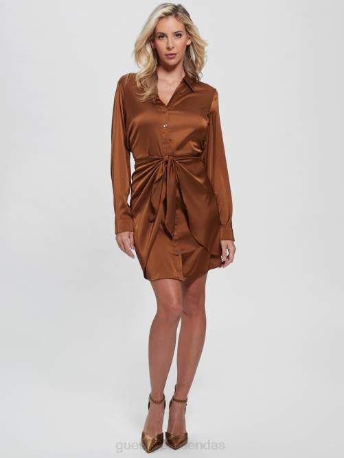 GUESS vestido ecológico alya mujer 0P8X767 hoja marrón vestir