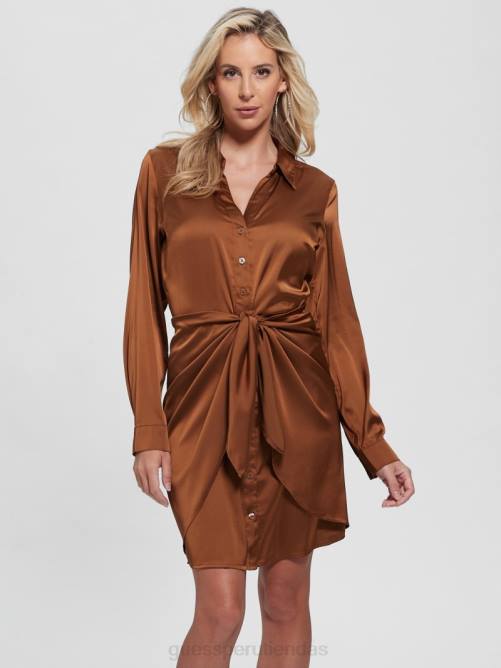 GUESS vestido ecológico alya mujer 0P8X767 hoja marrón vestir