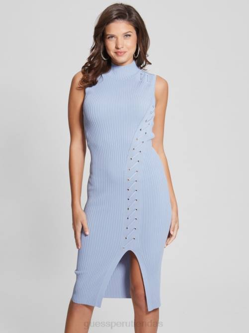 GUESS vestido estilo suéter louise mujer 0P8X648 cielo anochecer vestir