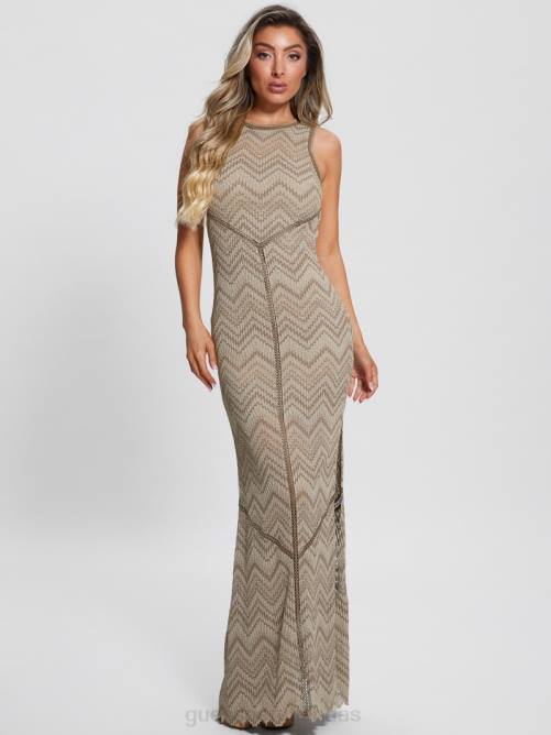 GUESS vestido janet mujer 0P8X301 cáscara de nuez vestir