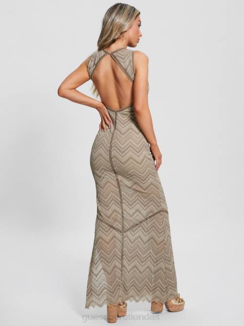 GUESS vestido janet mujer 0P8X301 cáscara de nuez vestir