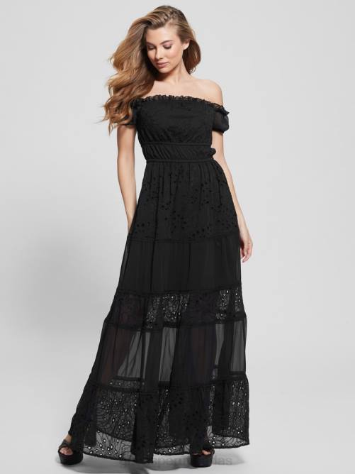 GUESS vestido largo eco zena mujer 0P8X340 negro vestir