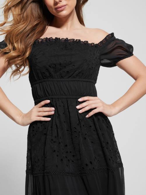 GUESS vestido largo eco zena mujer 0P8X340 negro vestir
