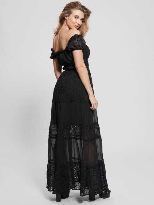 GUESS vestido largo eco zena mujer 0P8X340 negro vestir