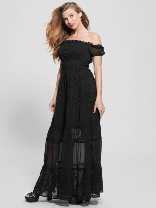 GUESS vestido largo eco zena mujer 0P8X340 negro vestir