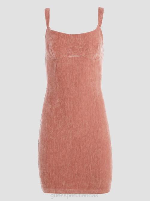 GUESS vestido laura mujer 0P8X679 violeta rosado multi vestir