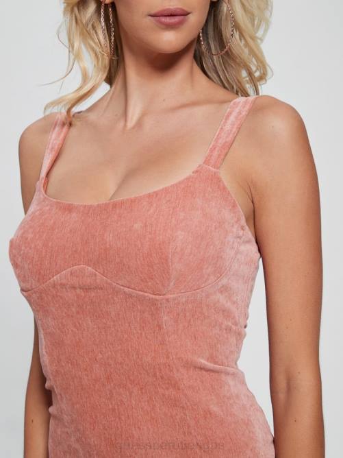 GUESS vestido laura mujer 0P8X679 violeta rosado multi vestir