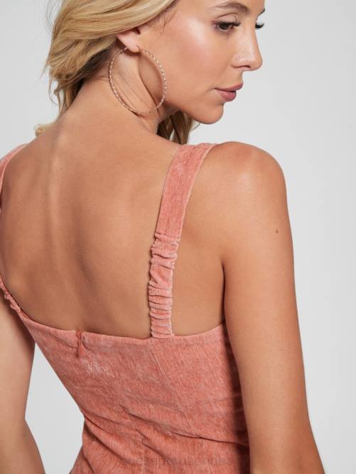 GUESS vestido laura mujer 0P8X679 violeta rosado multi vestir