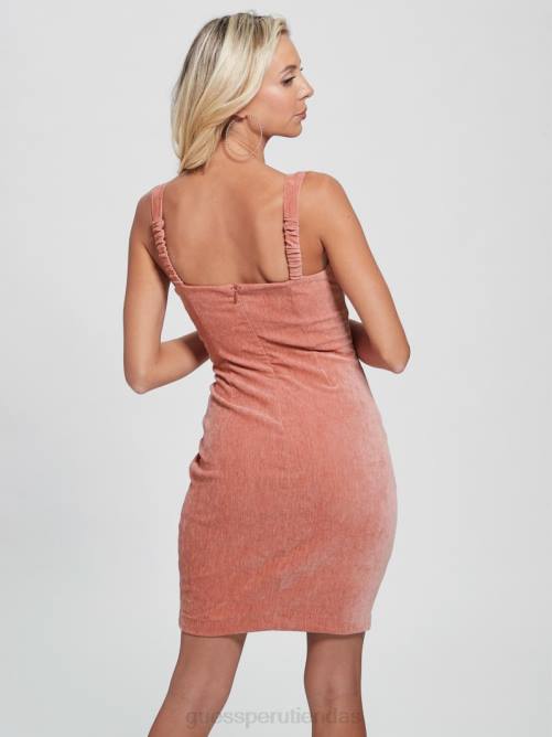 GUESS vestido laura mujer 0P8X679 violeta rosado multi vestir