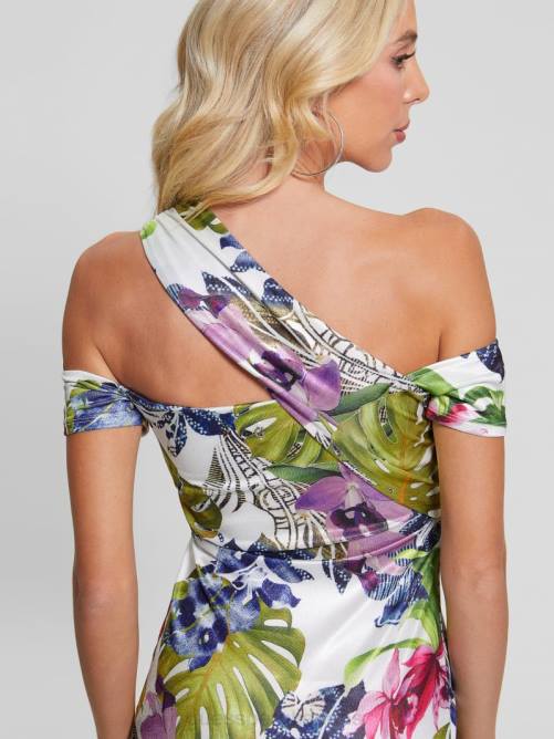 GUESS vestido malori con tirantes retorcidos mujer 0P8X400 isla elegante vestir