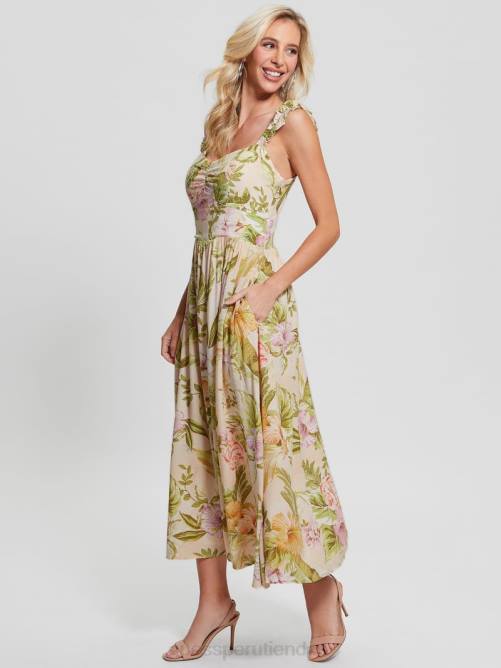 GUESS vestido midi susana mujer 0P8X685 hibisco reliquia vestir