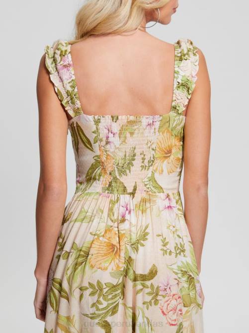 GUESS vestido midi susana mujer 0P8X685 hibisco reliquia vestir