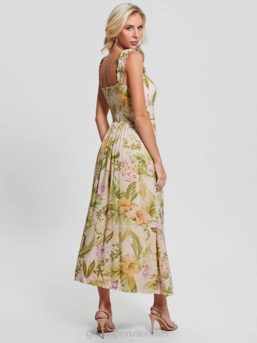 GUESS vestido midi susana mujer 0P8X685 hibisco reliquia vestir