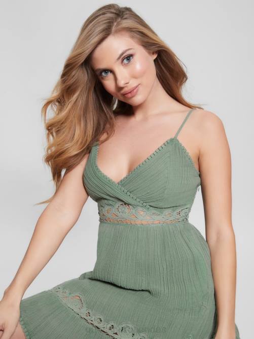 GUESS vestido quincy mujer 0P8X448 salvia oceánica multi vestir