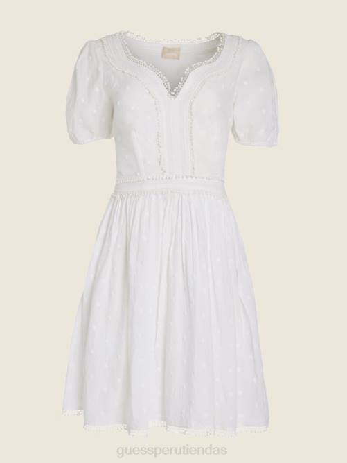 GUESS vestido sofía mujer 0P8X908 blanco puro vestir