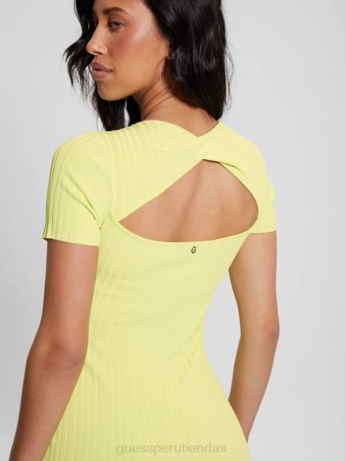 GUESS vestido suéter ana mujer 0P8X452 kiwi polvoriento vestir