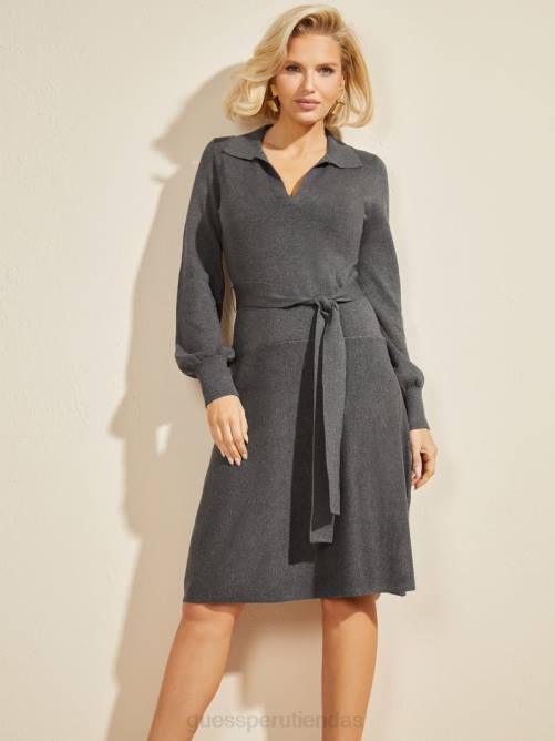 GUESS vestido suéter brooklyn mujer 0P8X860 brezo de carbón oscuro vestir