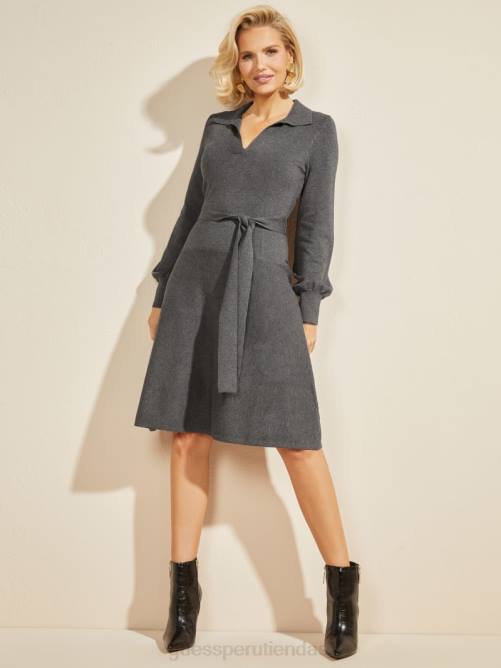 GUESS vestido suéter brooklyn mujer 0P8X860 brezo de carbón oscuro vestir