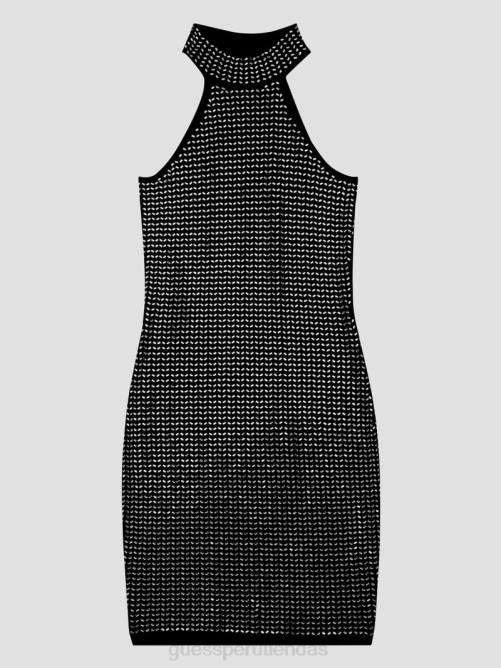 GUESS vestido suéter celeste espejo mujer 0P8X479 negro vestir