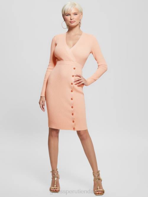 GUESS vestido suéter eco alexandra mujer 0P8X826 brisa sonrojada vestir