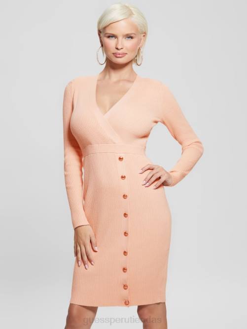 GUESS vestido suéter eco alexandra mujer 0P8X826 brisa sonrojada vestir