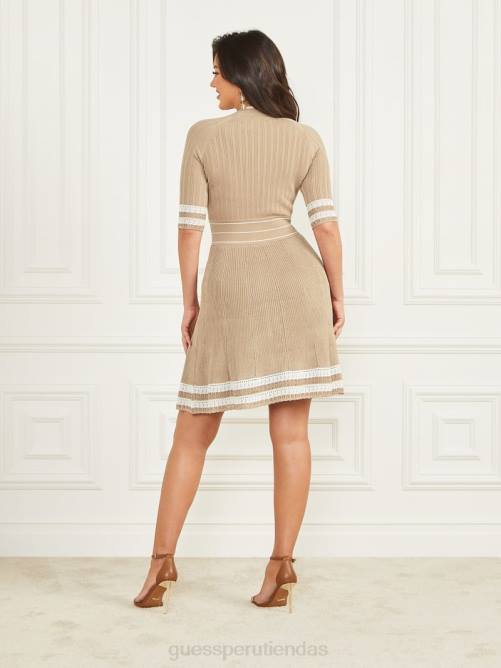GUESS vestido suéter olivia mujer 0P8X583 arena desnuda vestir