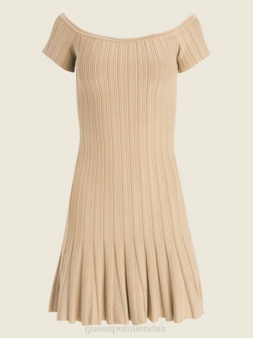 GUESS vestido suéter ranya mujer 0P8X656 arena desnuda vestir