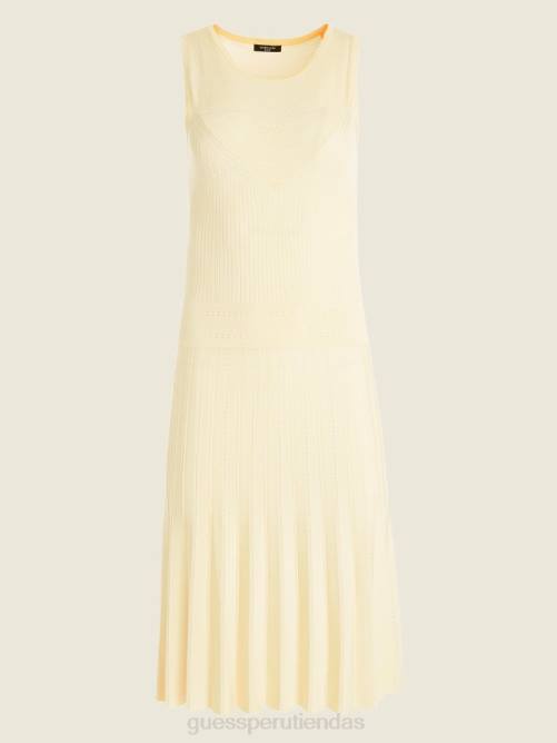 GUESS vestido suéter rebeca mujer 0P8X903 perla pálida vestir