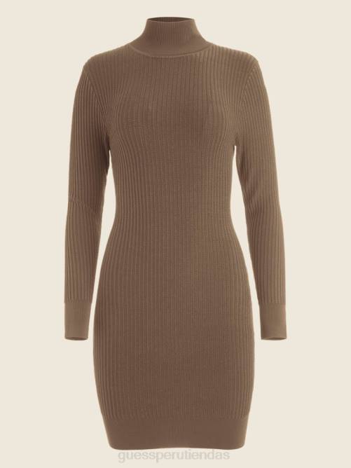 GUESS vestido suéter sabrina de cuello alto mujer 0P8X702 cocopop vestir
