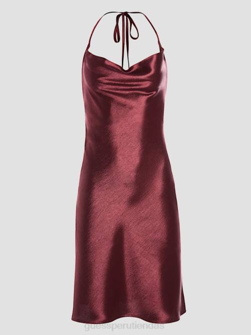 GUESS vestido taryn con cuello vuelto mujer 0P8X817 vino místico vestir