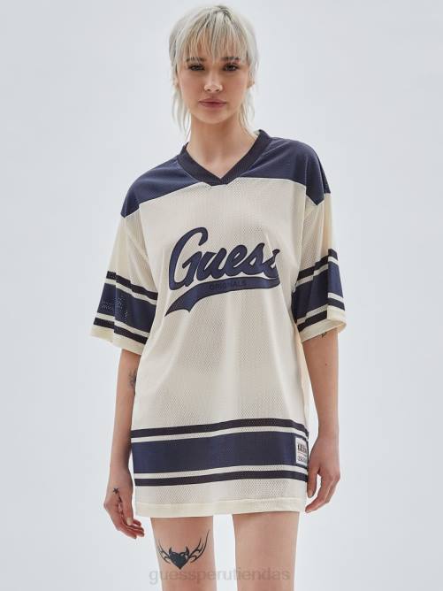 GUESS vestido tipo camiseta de punto original mujer 0P8X306 playa de arena vestir