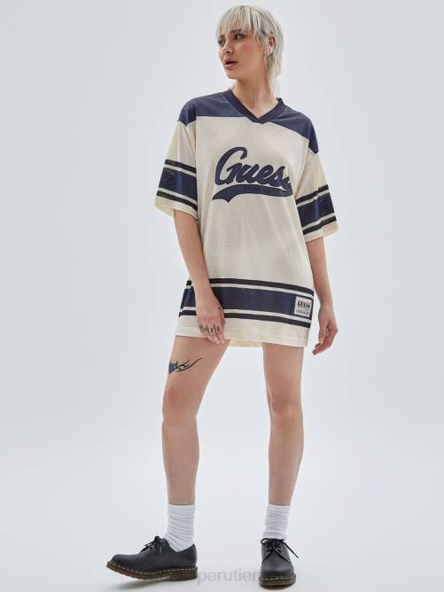 GUESS vestido tipo camiseta de punto original mujer 0P8X306 playa de arena vestir