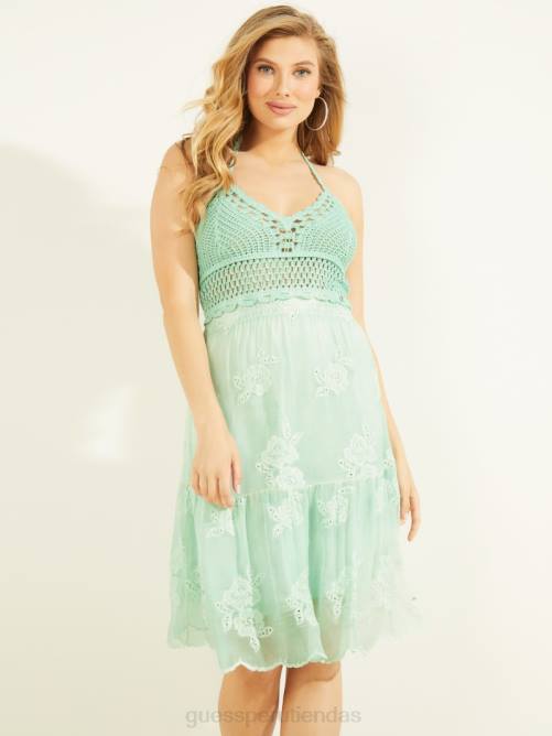 GUESS vestido tulia mujer 0P8X654 brisa acuática vestir
