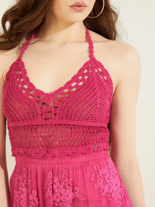 GUESS vestido tulia mujer 0P8X687 fruta del dragón púrpura vestir