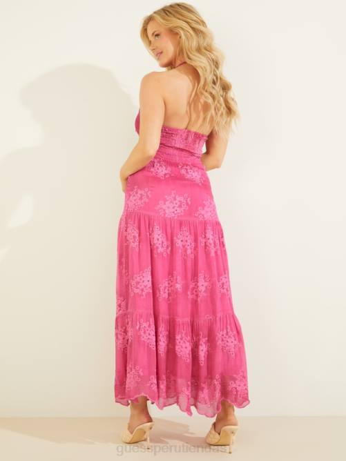 GUESS vestido vanda mujer 0P8X782 fruta del dragón púrpura vestir